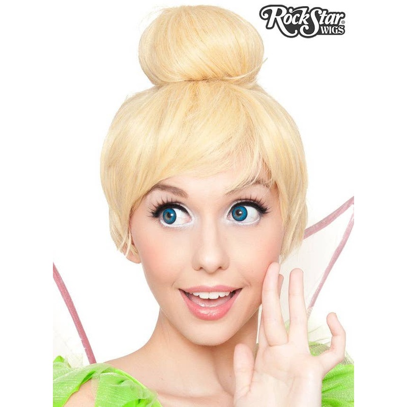 Deluxe Short Blonde Womens Tinkerbell Costume Wig