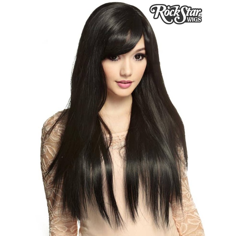 Deluxe Womens Heat Resistant Long Black Bella Wig