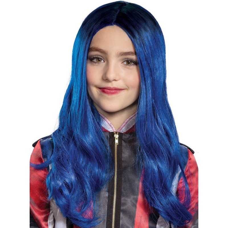 Descendants 3 Deluxe Girls Evie Blue Costume Wig