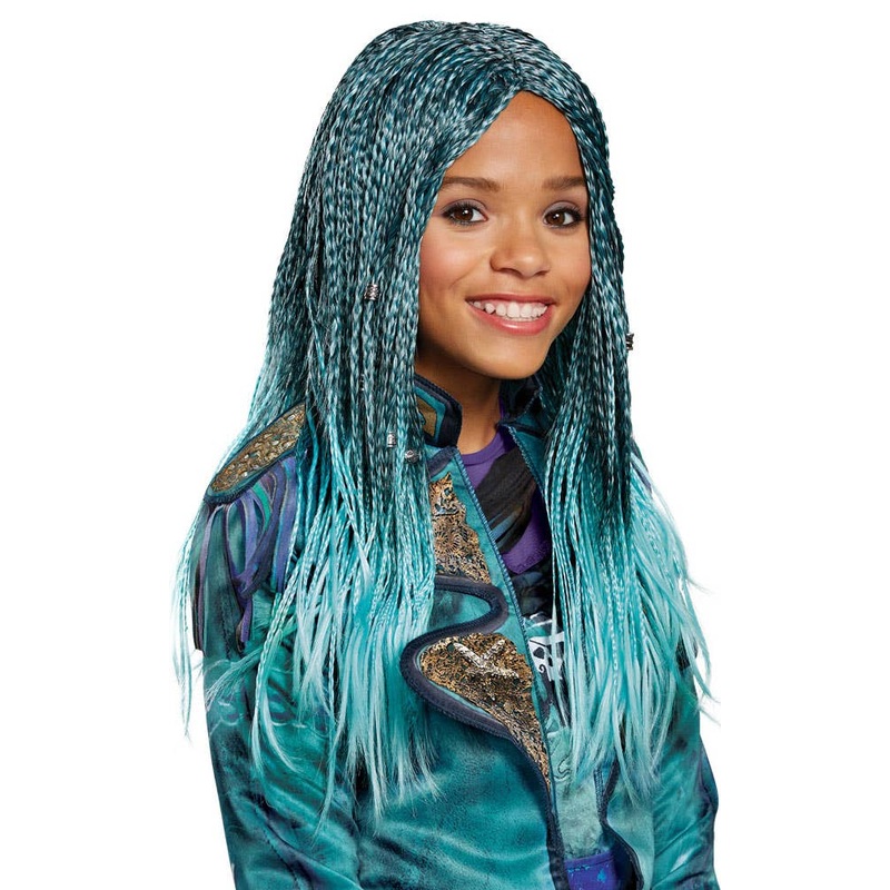 Descendants Girls Teal Uma Costume Wig