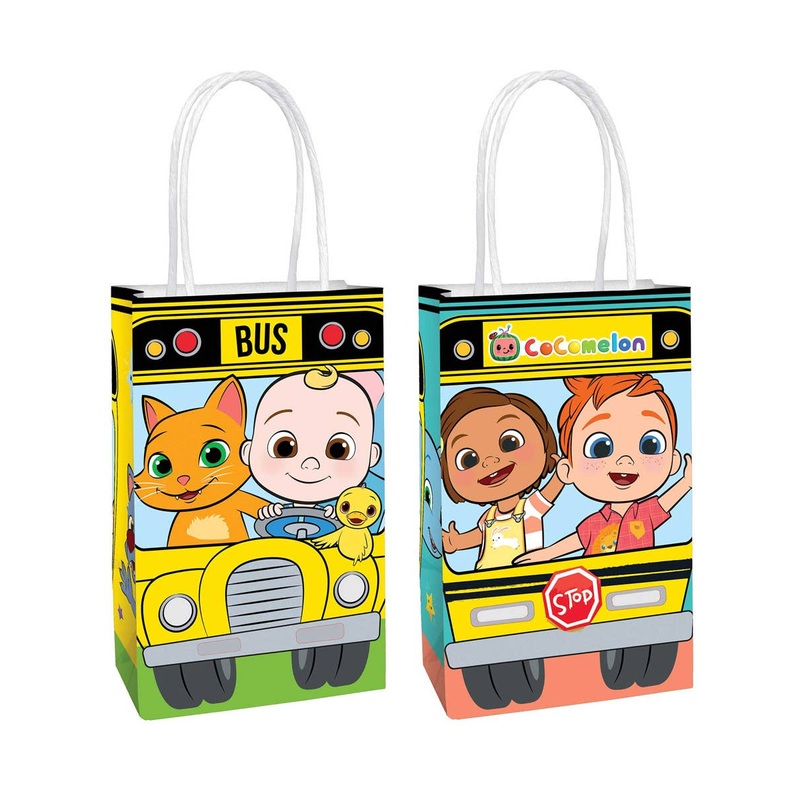 Cocomelon 8 Pack Deluxe Paper Loot Bags