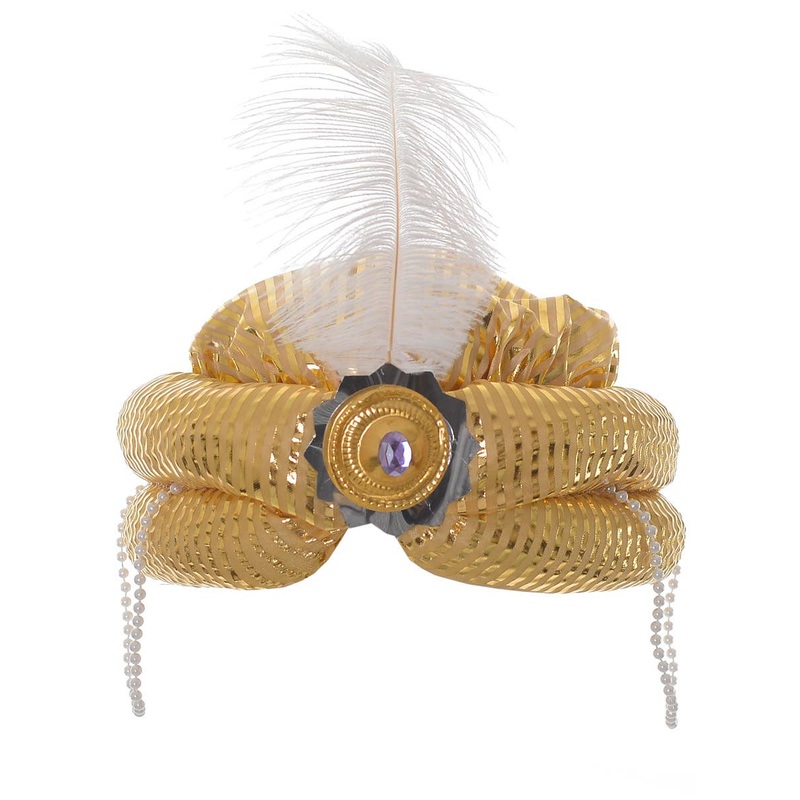 Deluxe Gold Indian Prince Maharaja Costume Hat