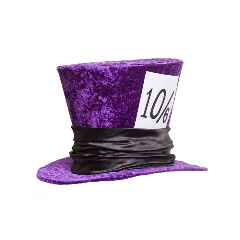 Deluxe Mad Hatter Costume Hat in Purple