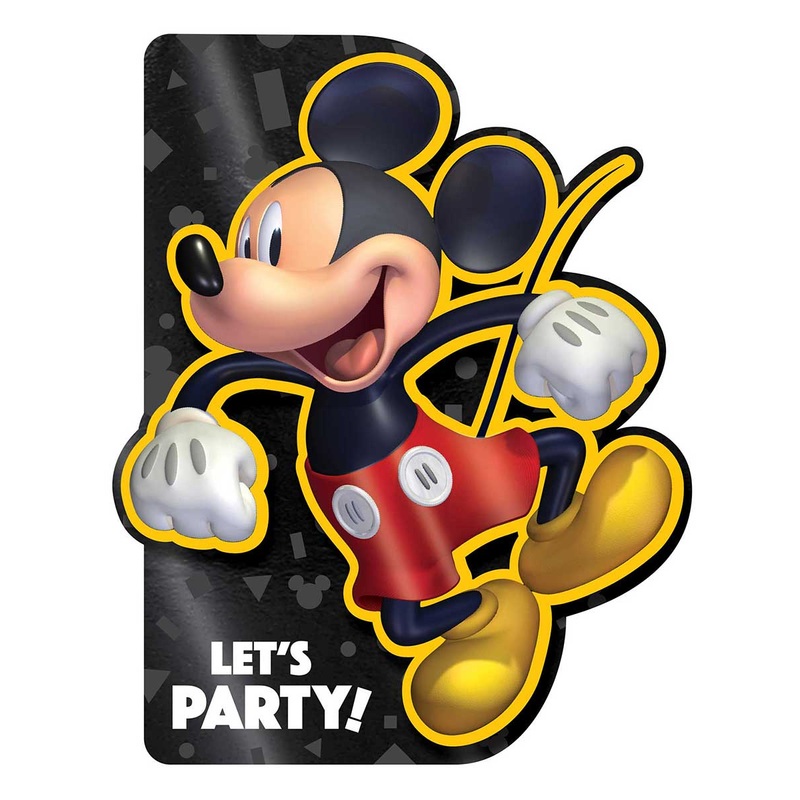 Mickey Mouse Forever Deluxe 8 Pack Party Invitations