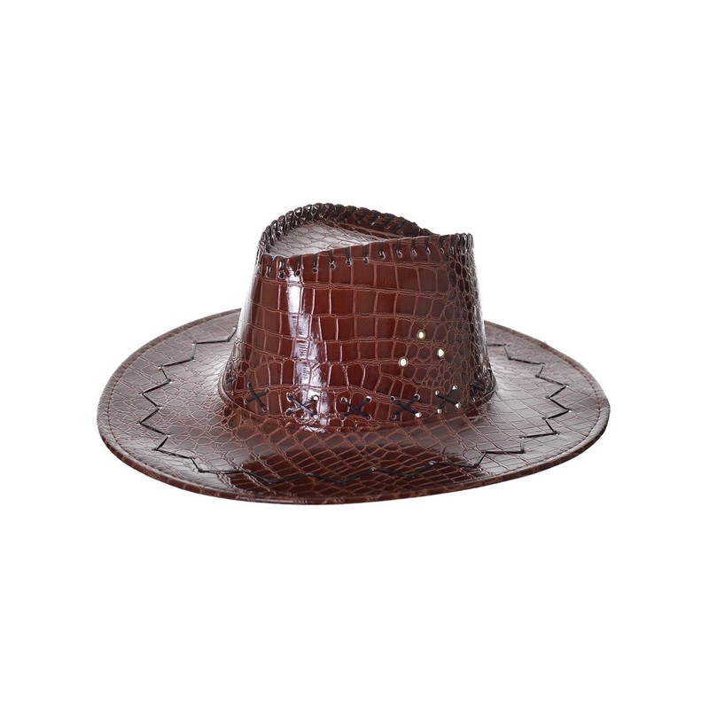 Deluxe Brown Crocodile Skin Australian Akubra Cowboy Hat