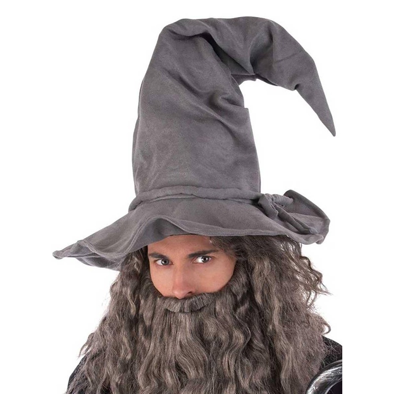 Deluxe Floppy Grey Wizard Hat