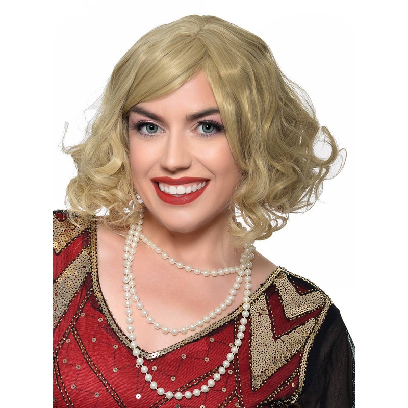 Deluxe Short Blonde 1930s Movie Star Womens Costume Wig