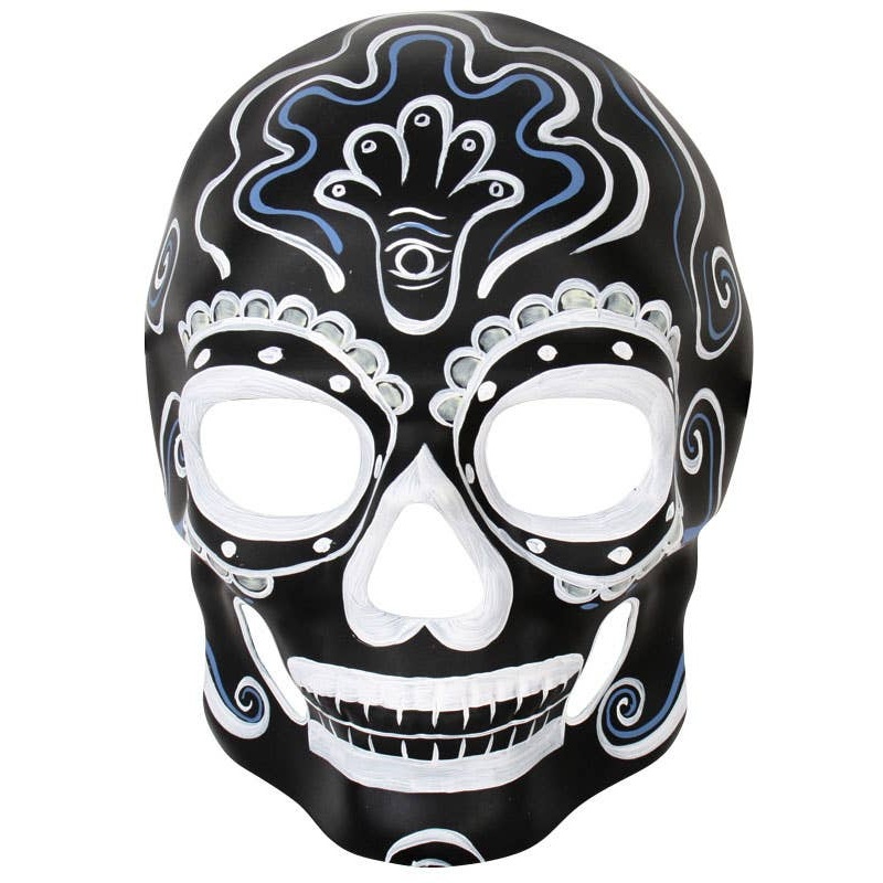 Day of the Dead Black and White Masquerade Mask