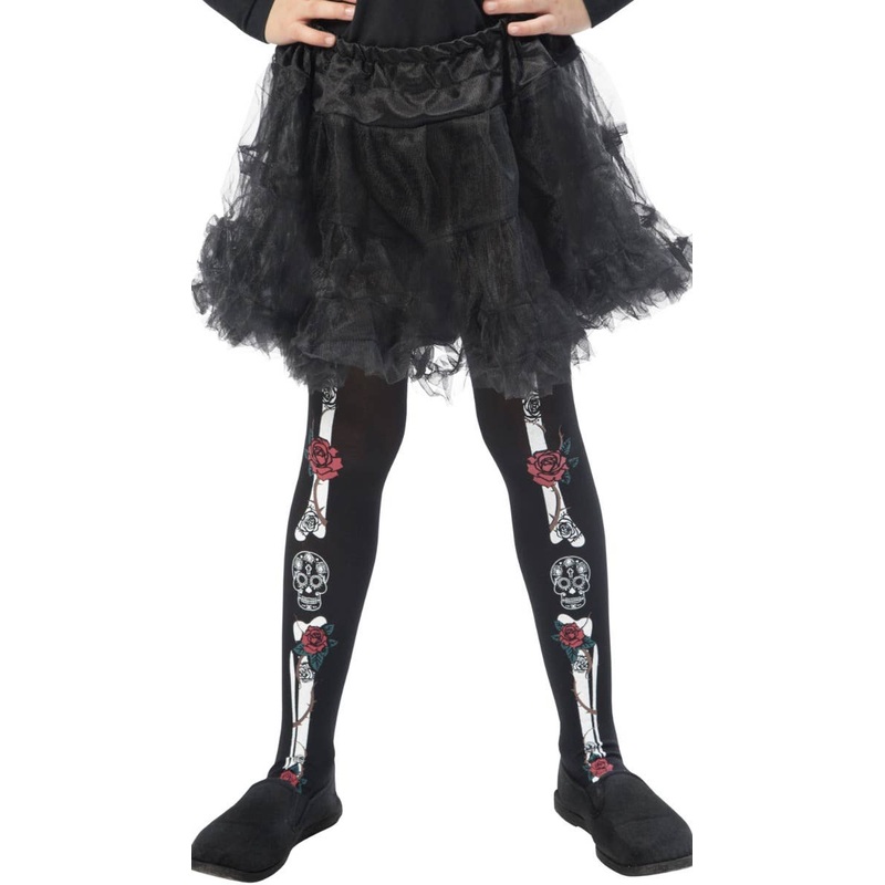 Day of the Dead Girls Halloween Skeleton Stockings