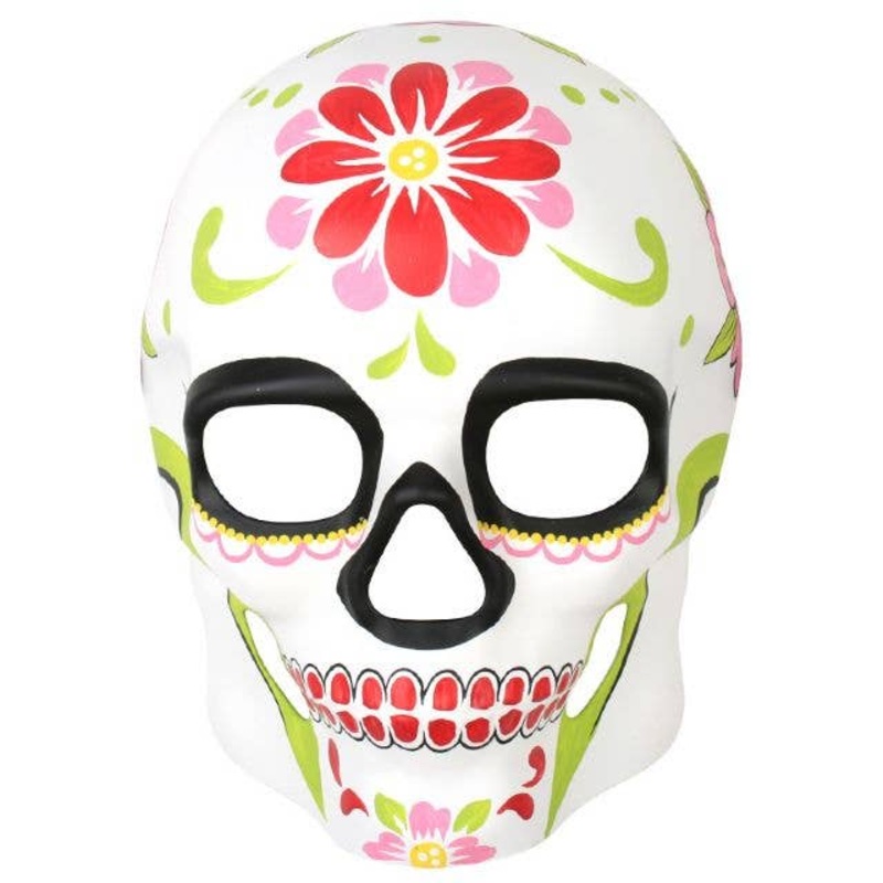 Day of the Dead Red Flower Masquerade Mask