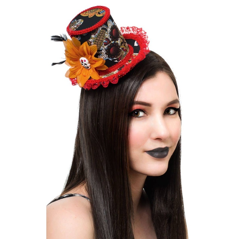 Mini Day of the Dead Sugar Skull Top Hat