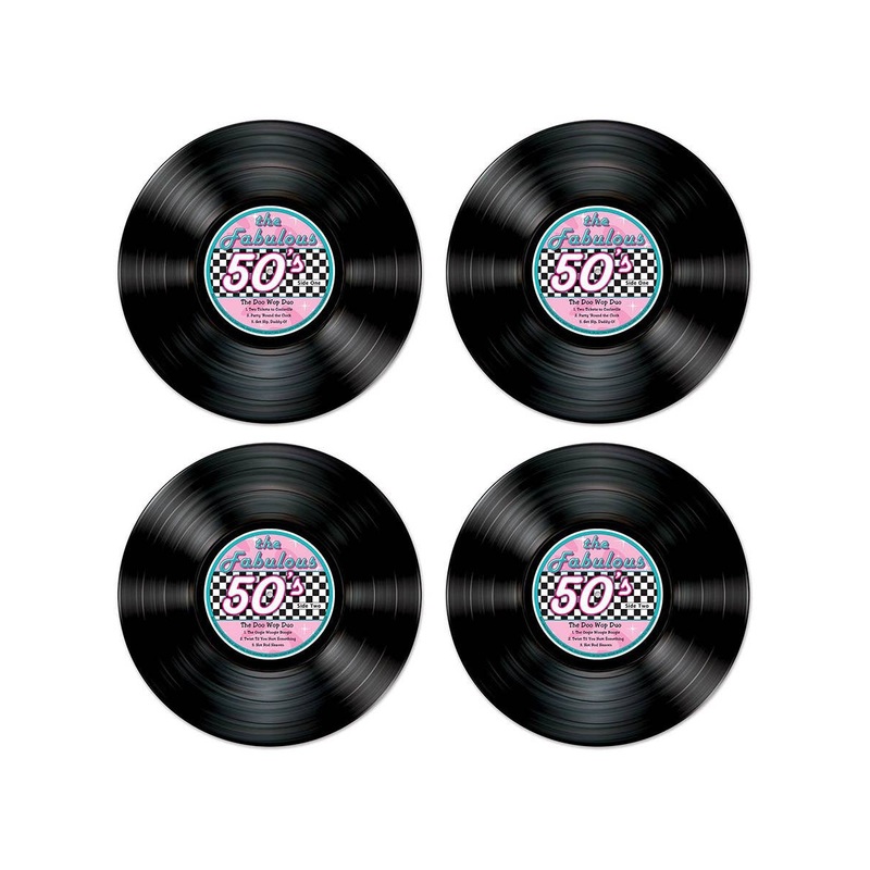 50s Rock N Roll Record Cut Outs Party Decoration