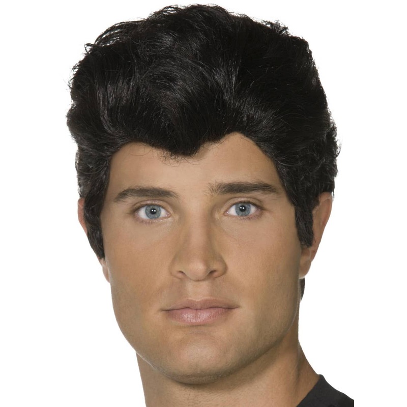 Danny Zuko Mens Black Grease Costume Wig