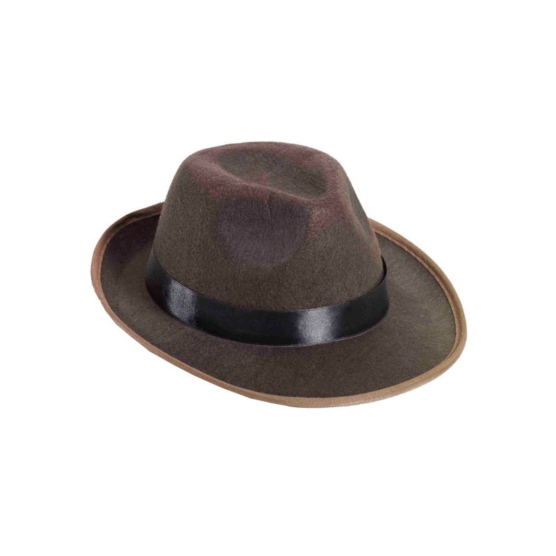 Explorer Indiana Dark Brown Fedora Costume Hat