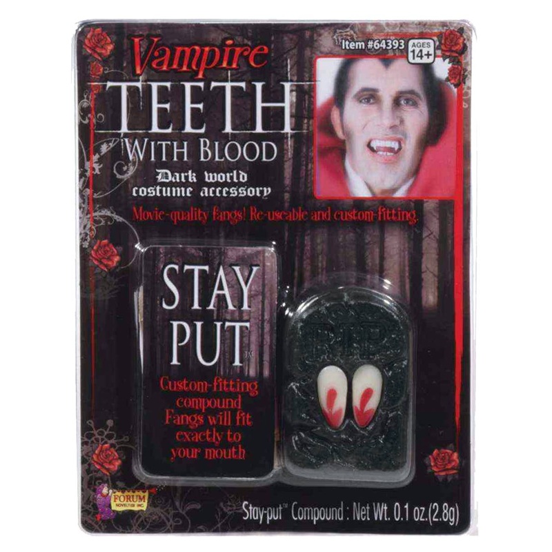 Blood Tipped Custom Fitting Vampire Fangs