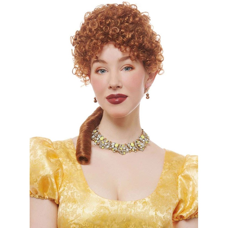Bridgerton Womens Curly Ginger Penelope Costume Wig