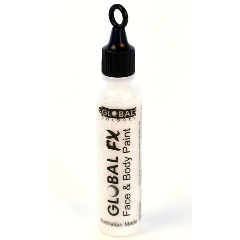 Crystal White Face and Body Glitter Applicator Tube