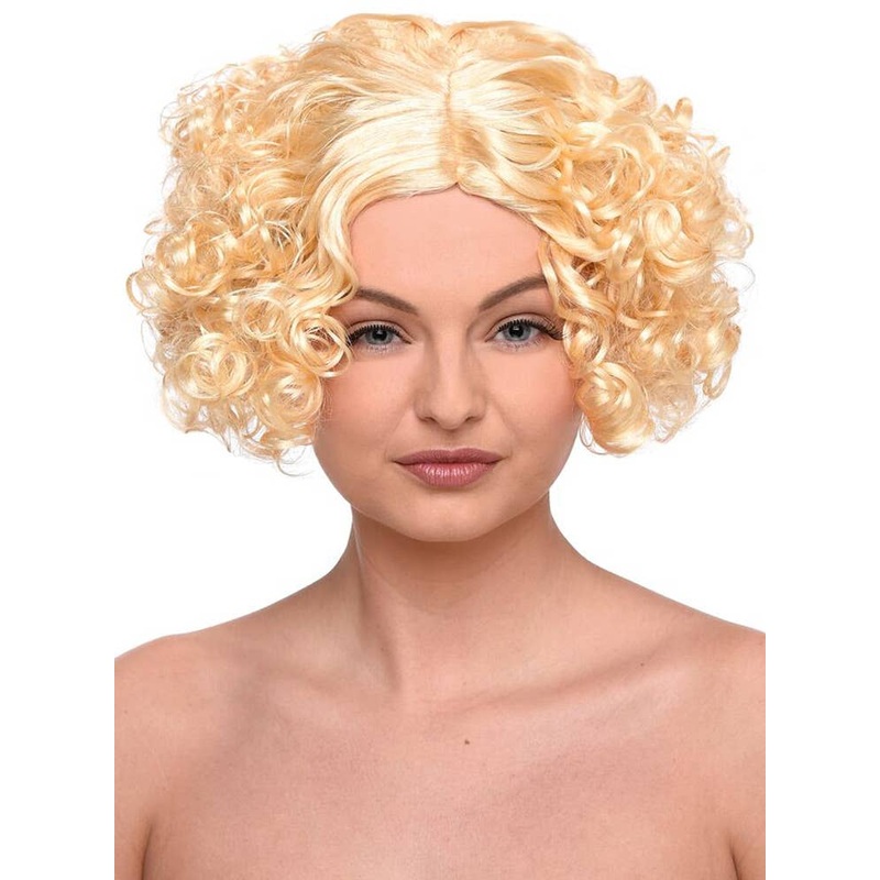 Curly Blonde Bob Womens 1920s Flapper Costume Wig