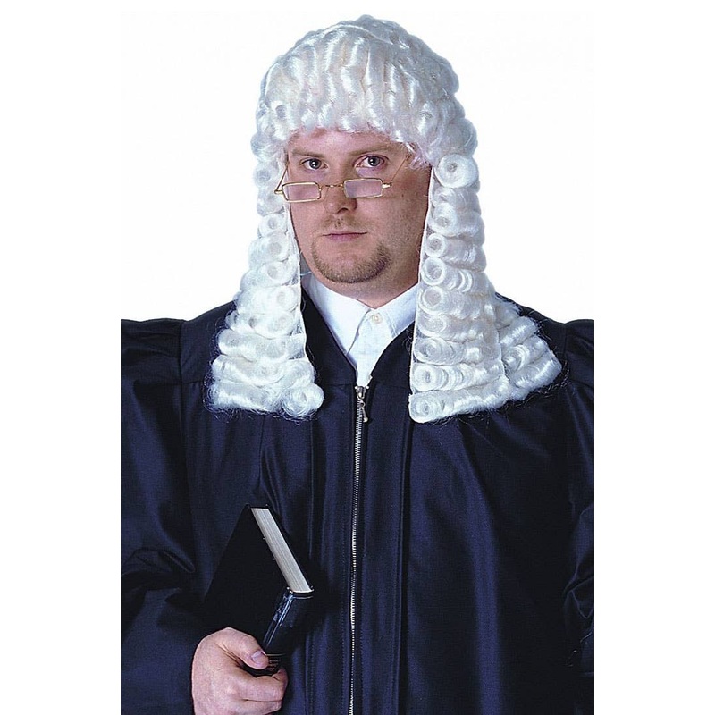 Curly White Adults Judge Costume Wig