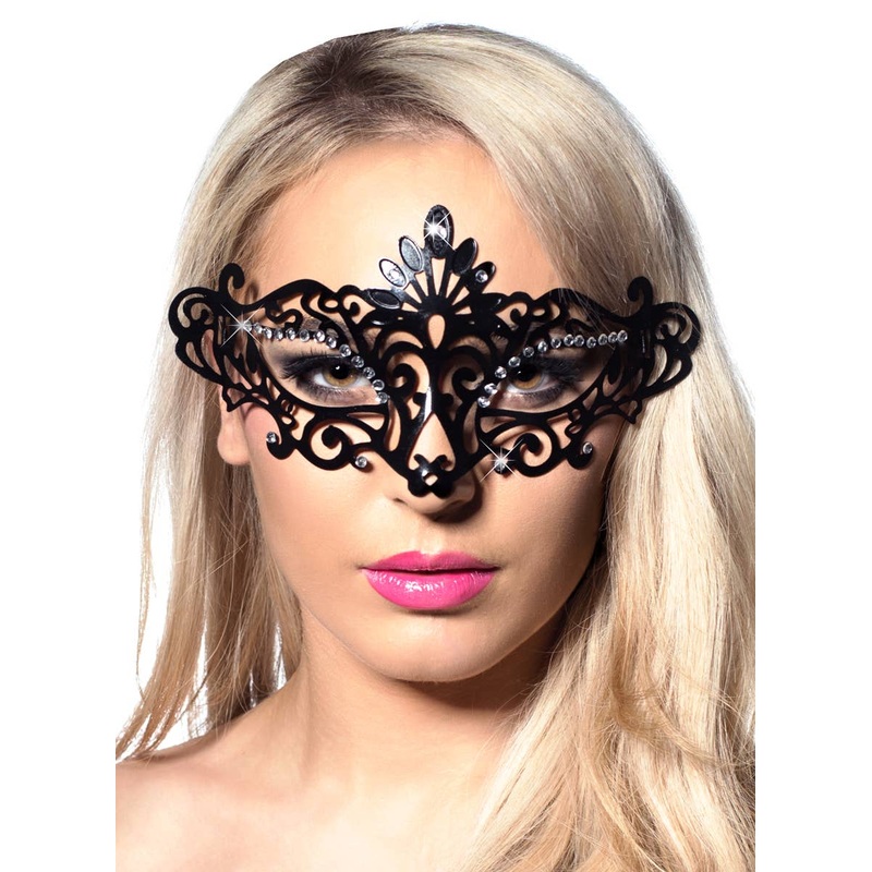 Cut Out Black Plastic Masquerade Mask