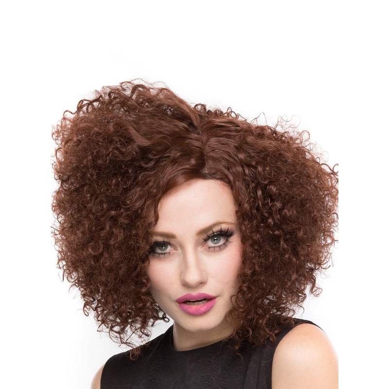 Disco Diva Chocolate Brown Lace Front Womens Costume Wig