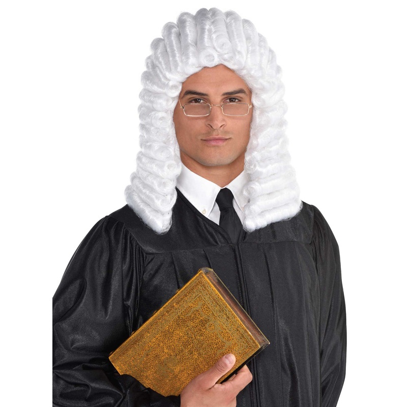 Classic Mens White Judge Bench Wig