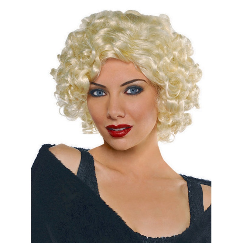 Ritzy 1920s Womens Curly Blonde Flapper Costume Wig