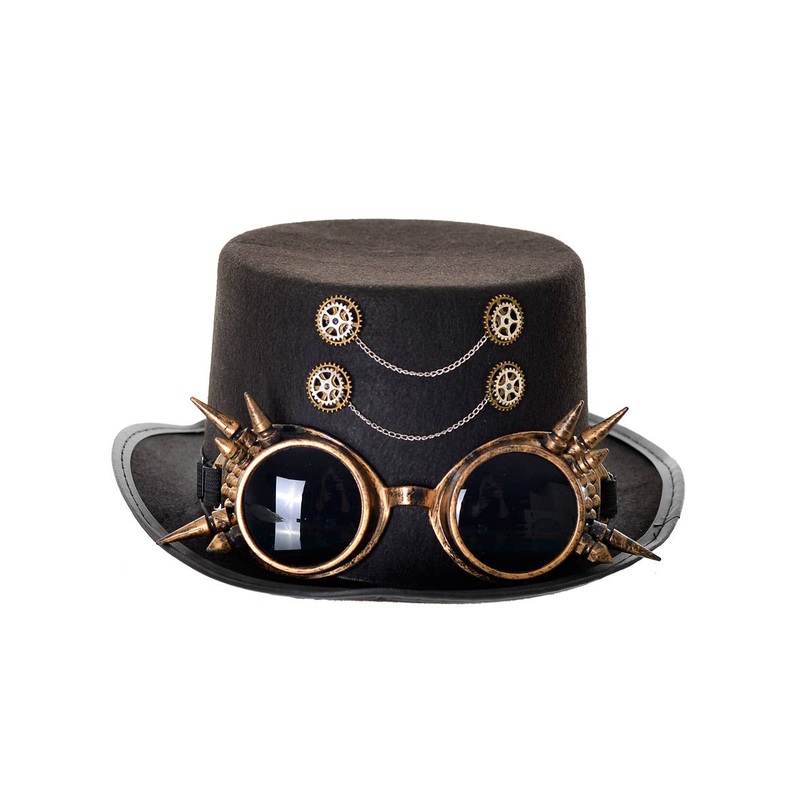 Clockwork Steampunk Adults Black Costume Top Hat