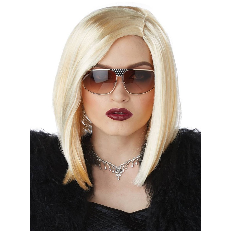 Da Boss Concave Bob Womens Blonde Fashion Wig