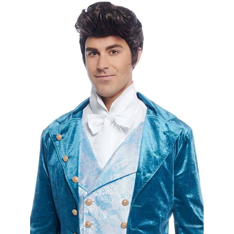 Short Brown Colin Bridgerton Style Mens Costume Wig