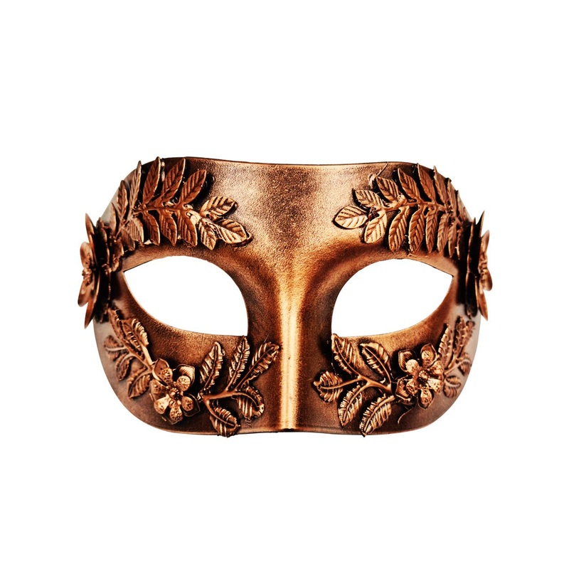 Valeria Adults Decorative Copper Leaf Masquerade Mask