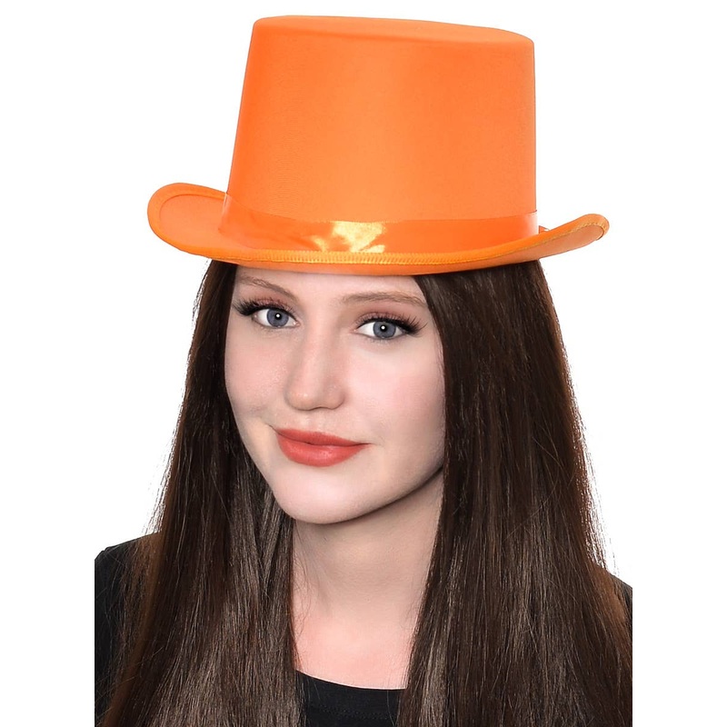 Classic Adults Orange Costume Top Hat