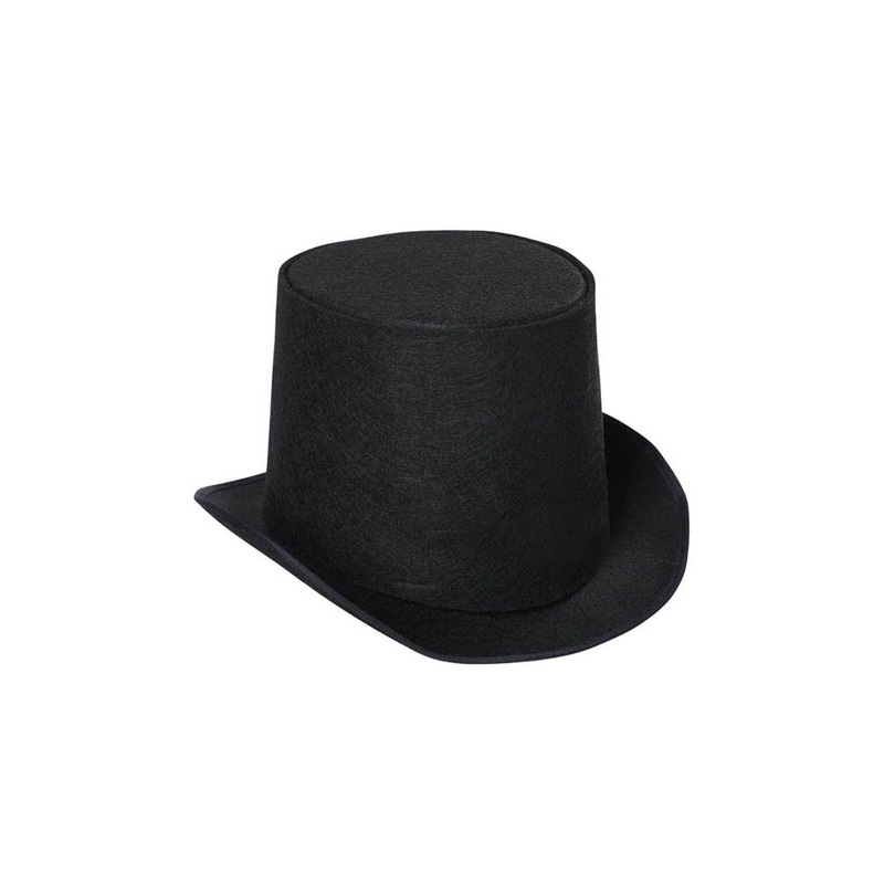 Classic Black Feltex Adults Costume Top Hat