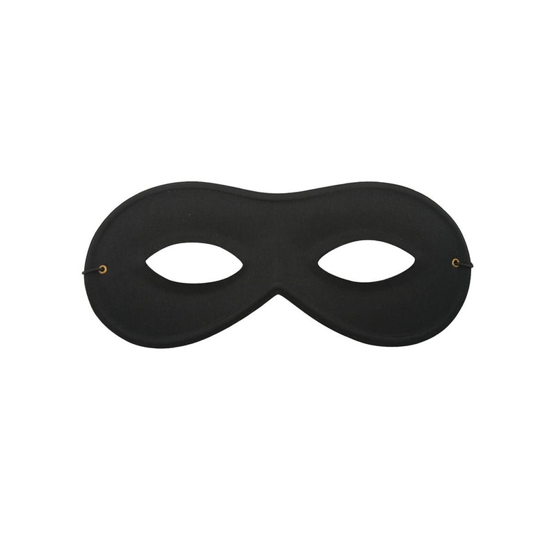 Classic Rounded Black Unisex Masquerade Mask