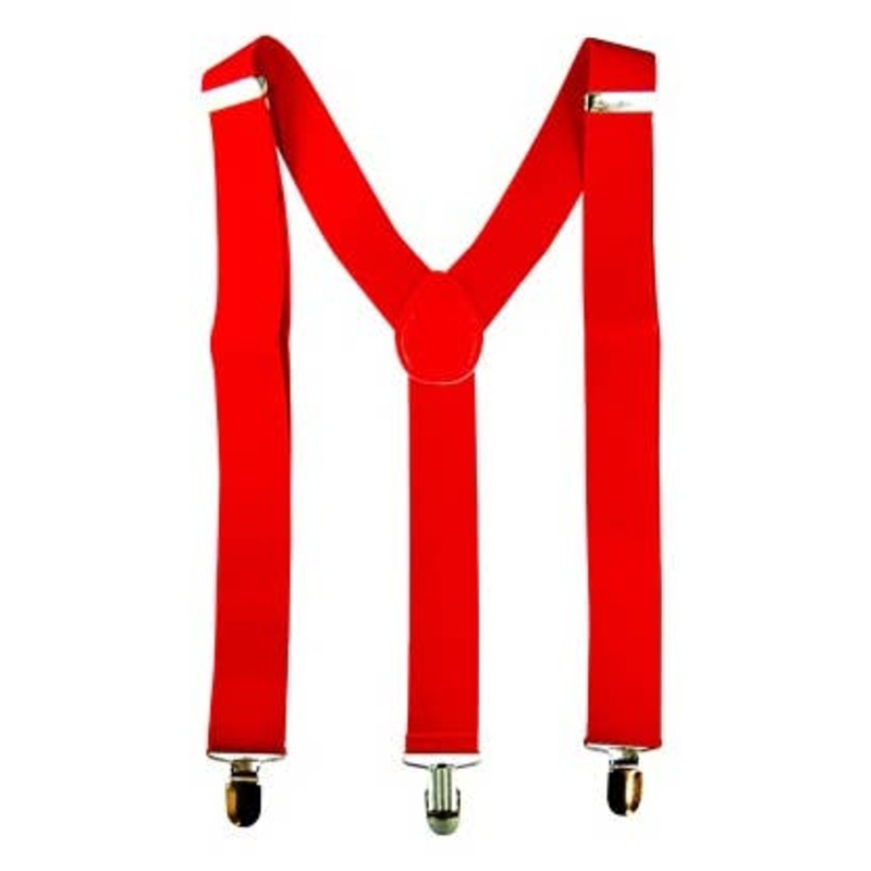 Adjustable Adults Red Suspenders Costume Accessory