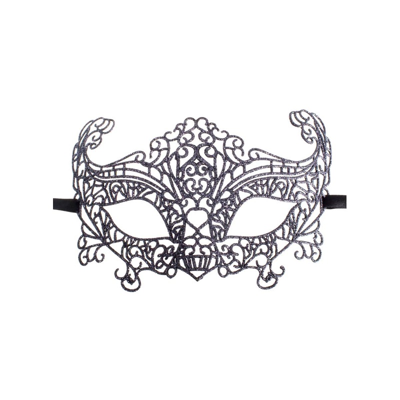 Cut Out Purple Glitter Womens Masquerade Mask