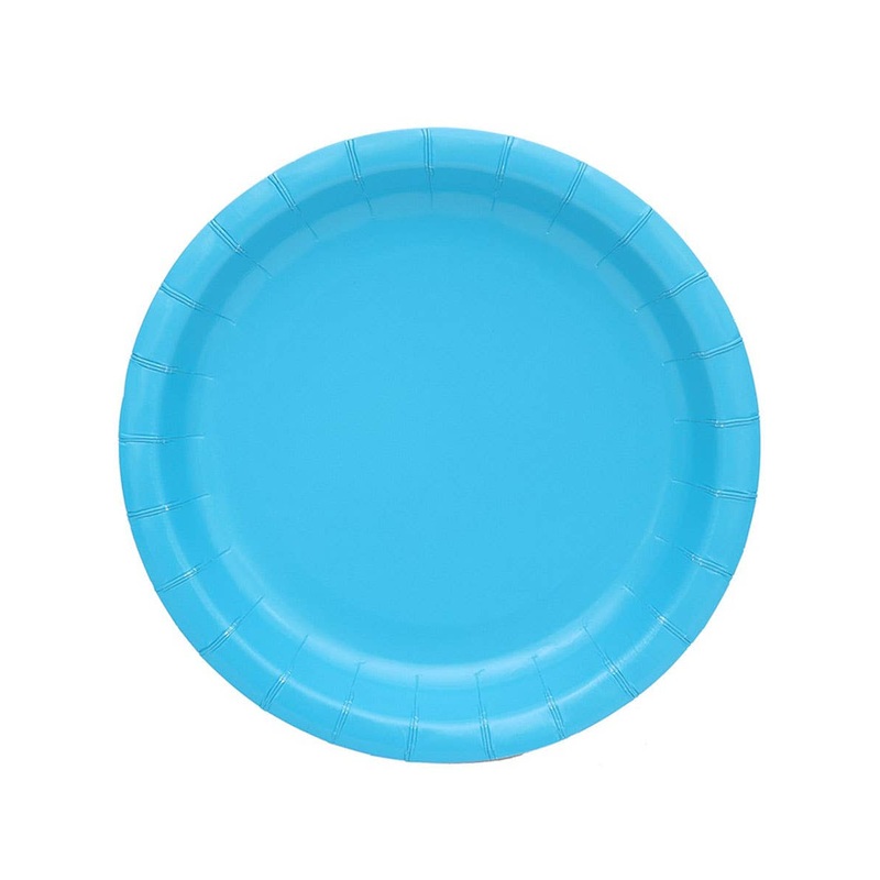 Caribbean Blue 20 Pack 18cm Round Paper Plates