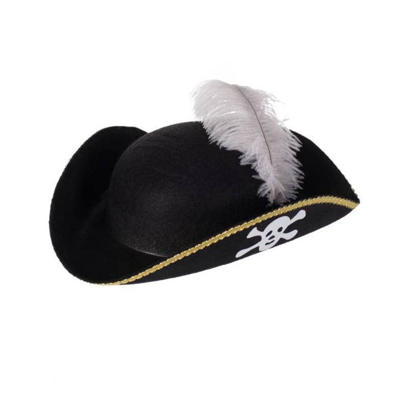 Caribbean Pirate Tri-corn Costume Hat