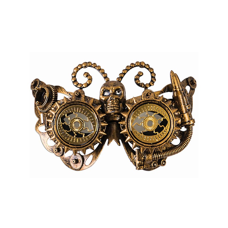 Antique Bronze Butterfly Design Steampunk Mask