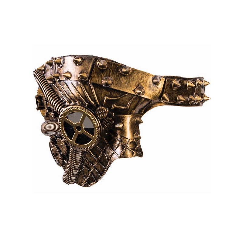 Antique Bronze Over Eye Phantom Steampunk Mask