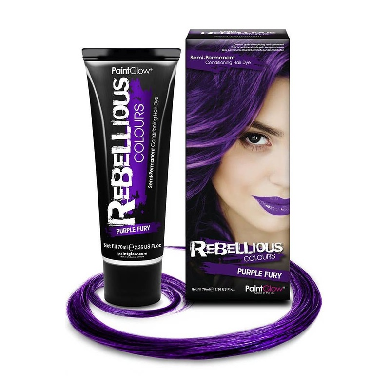 Bright Semi Permanent Purple Fury Hair Dye – Large 70ml
