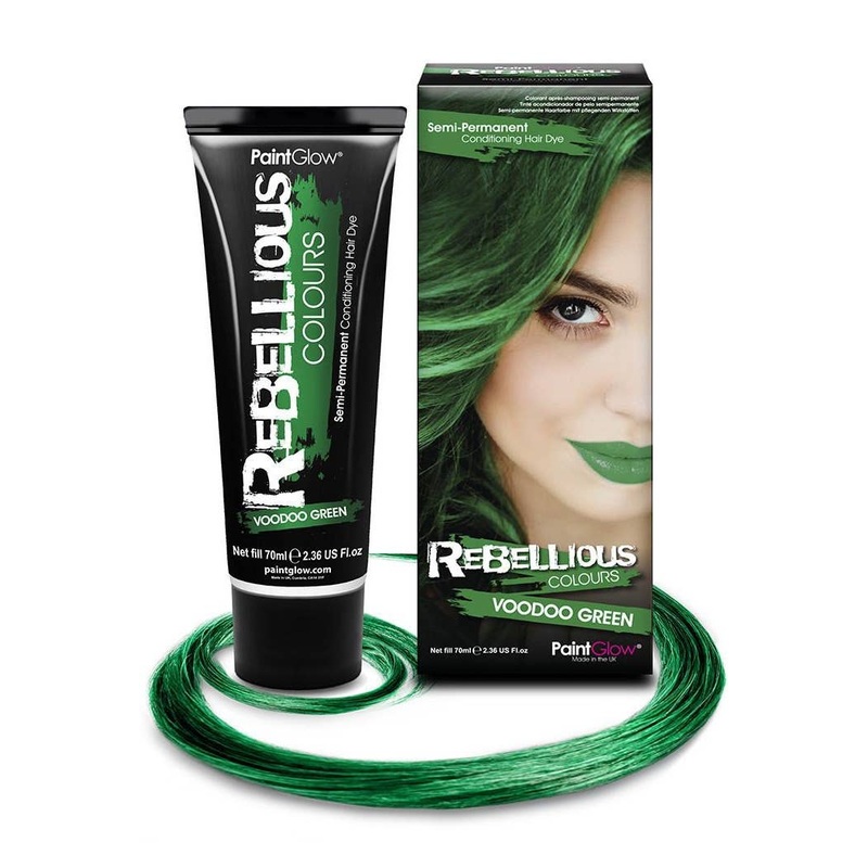 Bright Semi Permanent Voodoo Green Hair Dye – Large 70ml