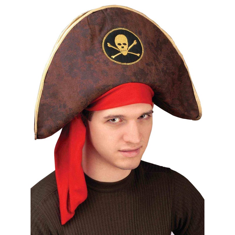 Buccaneer Pirate Captain Adults Brown Costume Hat