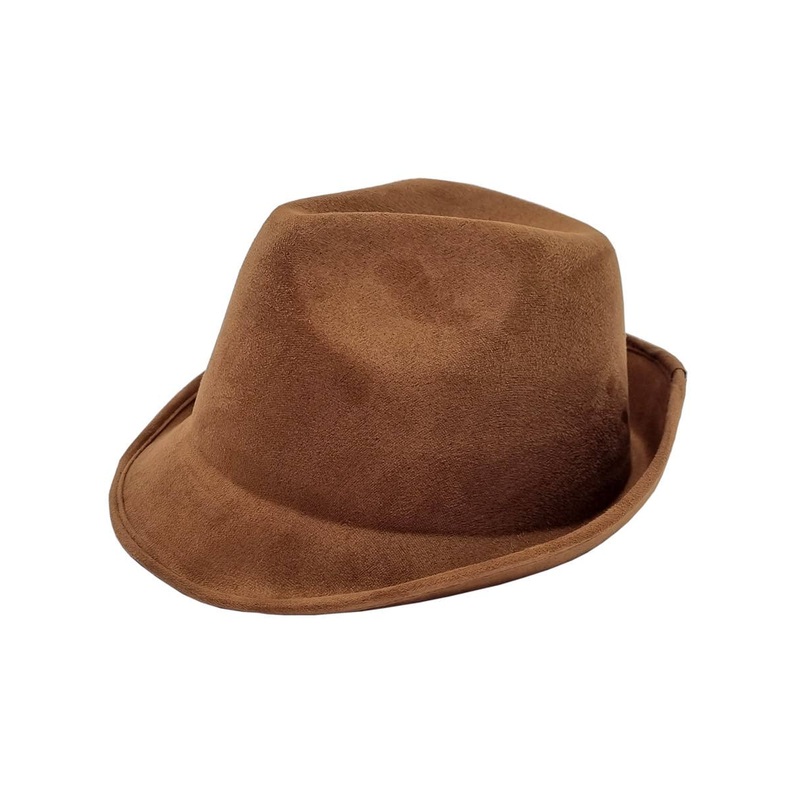 Deluxe Bavarian Brown Faux Suede Oktoberfest Costume Hat