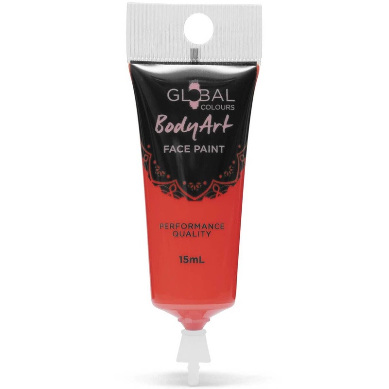 Global Bodyart Brilliant Red 15ml Tube Liquid Makeup