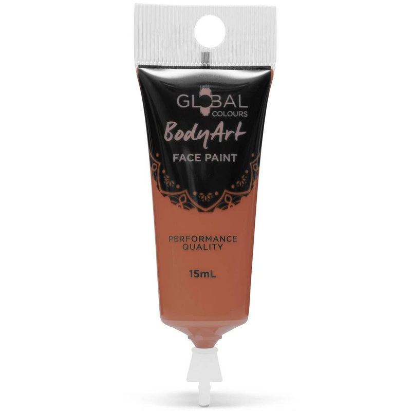 Global Bodyart Brown 15ml Tube Liquid Makeup