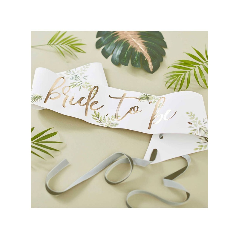 Botanical Bride To Be Foil Hens Night Sash