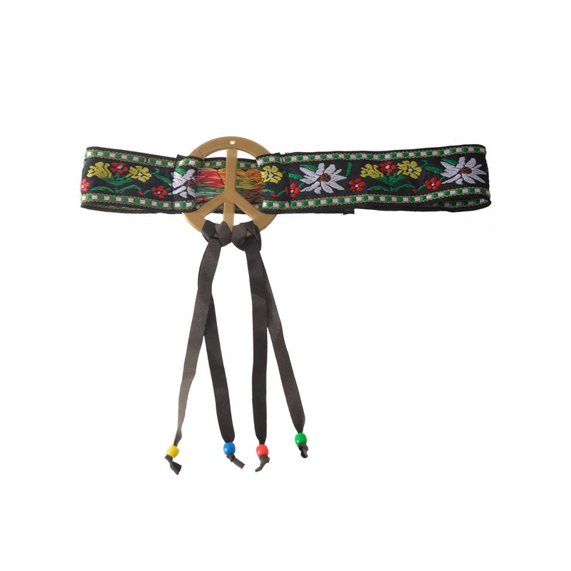 Braided 70s Hippie Peace Sign Costume Headband