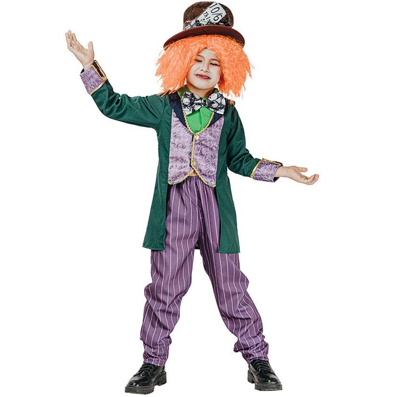 Wonderland Tea Party Hatter Boys Dress Up Costume Large