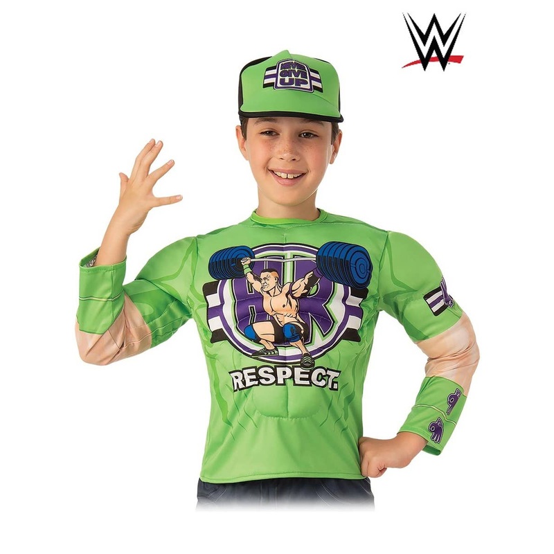 WWE Star John Cena Boys Wrestling Dress Up Costume One Size